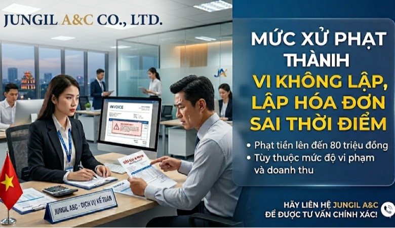 MỨC XỬ PHẠT HÀNH VI KHÔNG LẬP, LẬP HÓA ĐƠN SAI THỜI ĐIỂM