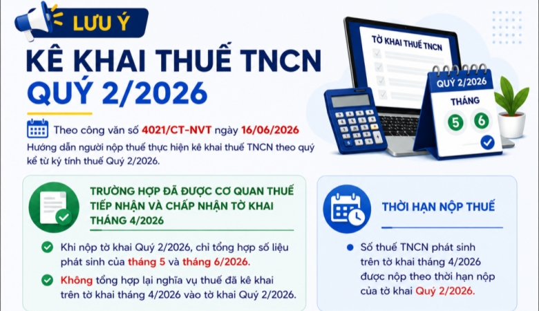 KÊ KHAI THUẾ TNCN QUÝ 2/2026